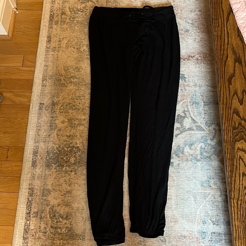 Soft black joggers with draw string